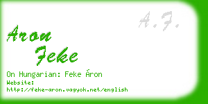 aron feke business card