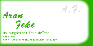 aron feke business card